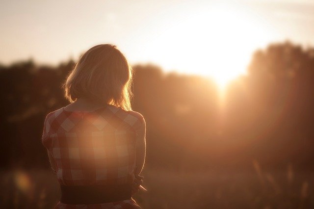 woman and sun